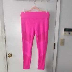 Bright Pink PowerHold Leggings with Mesh cut outs size XL from Fabletics